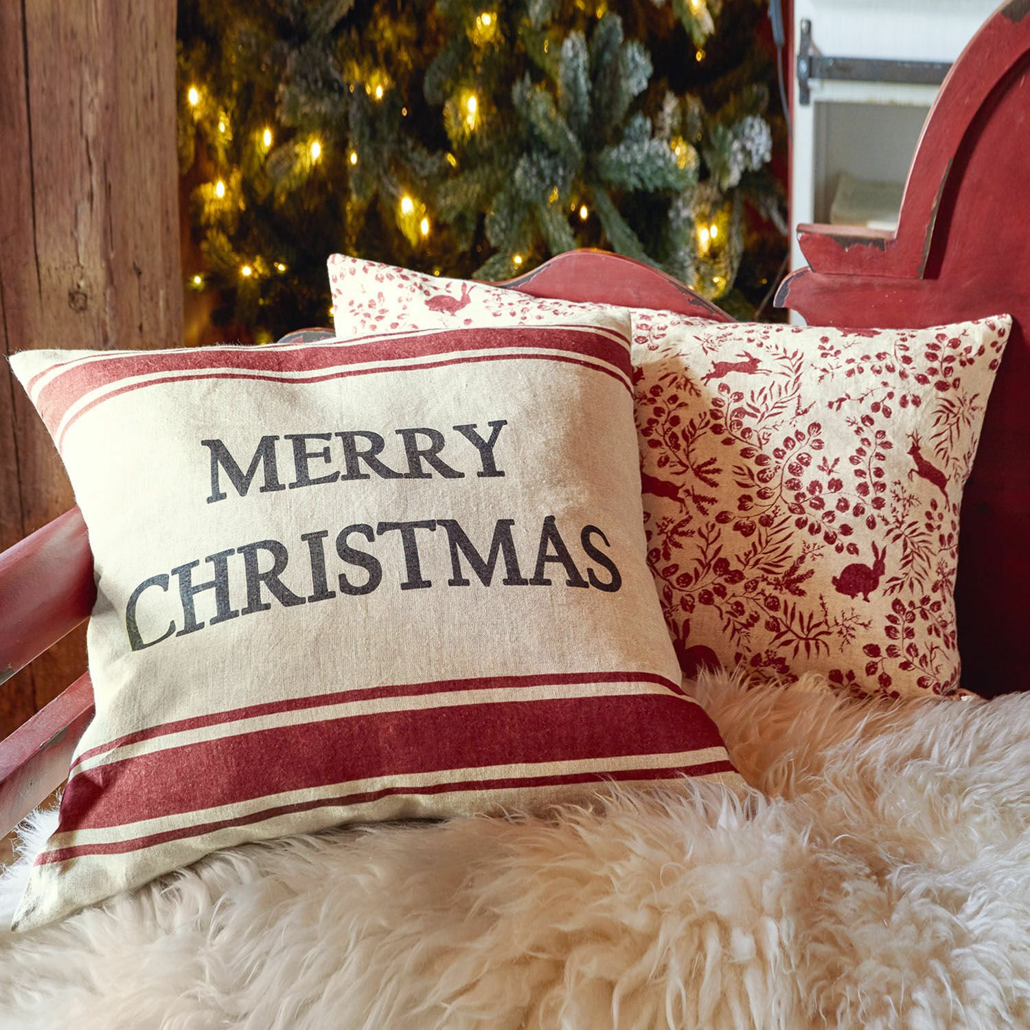 Poszewka na poduszkę, zestaw 2 szt. Merry Christmas