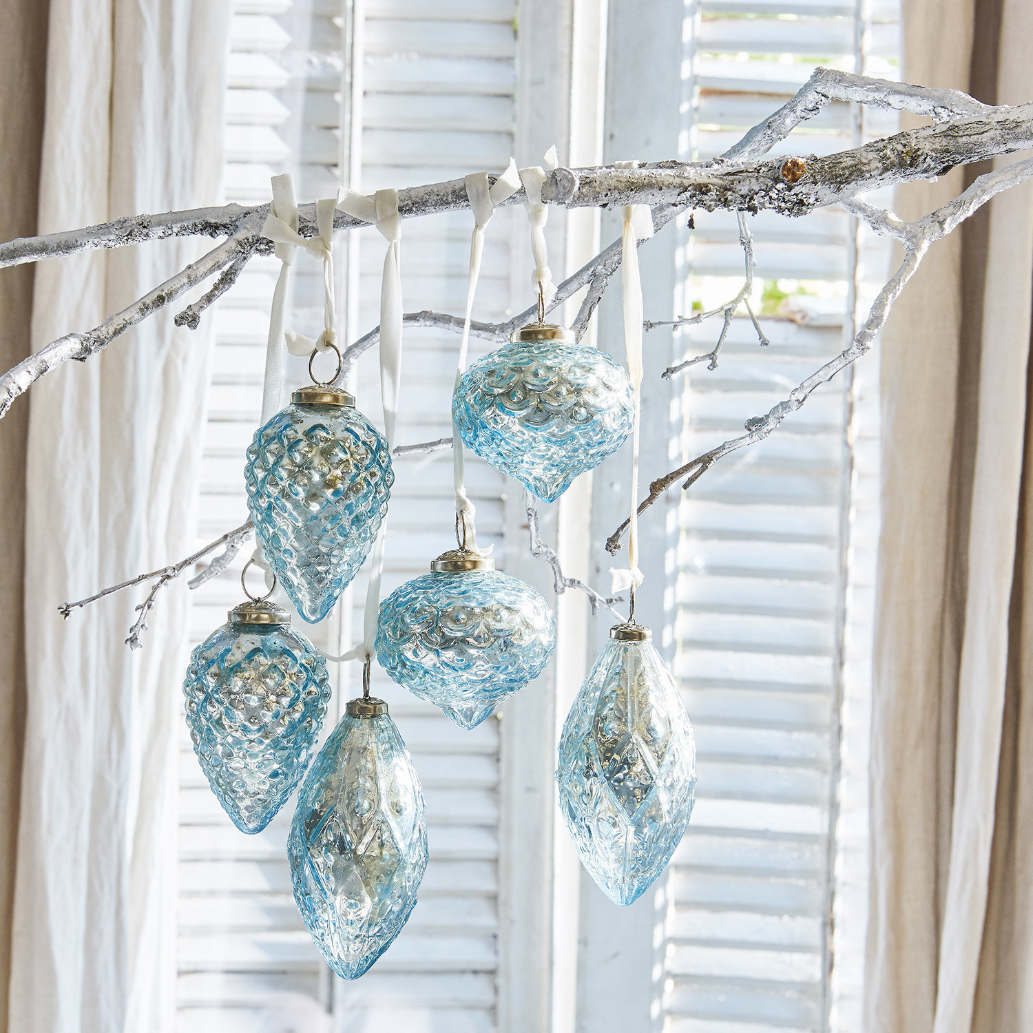 Świąteczne zawieszki, zestaw 6 szt. Blue