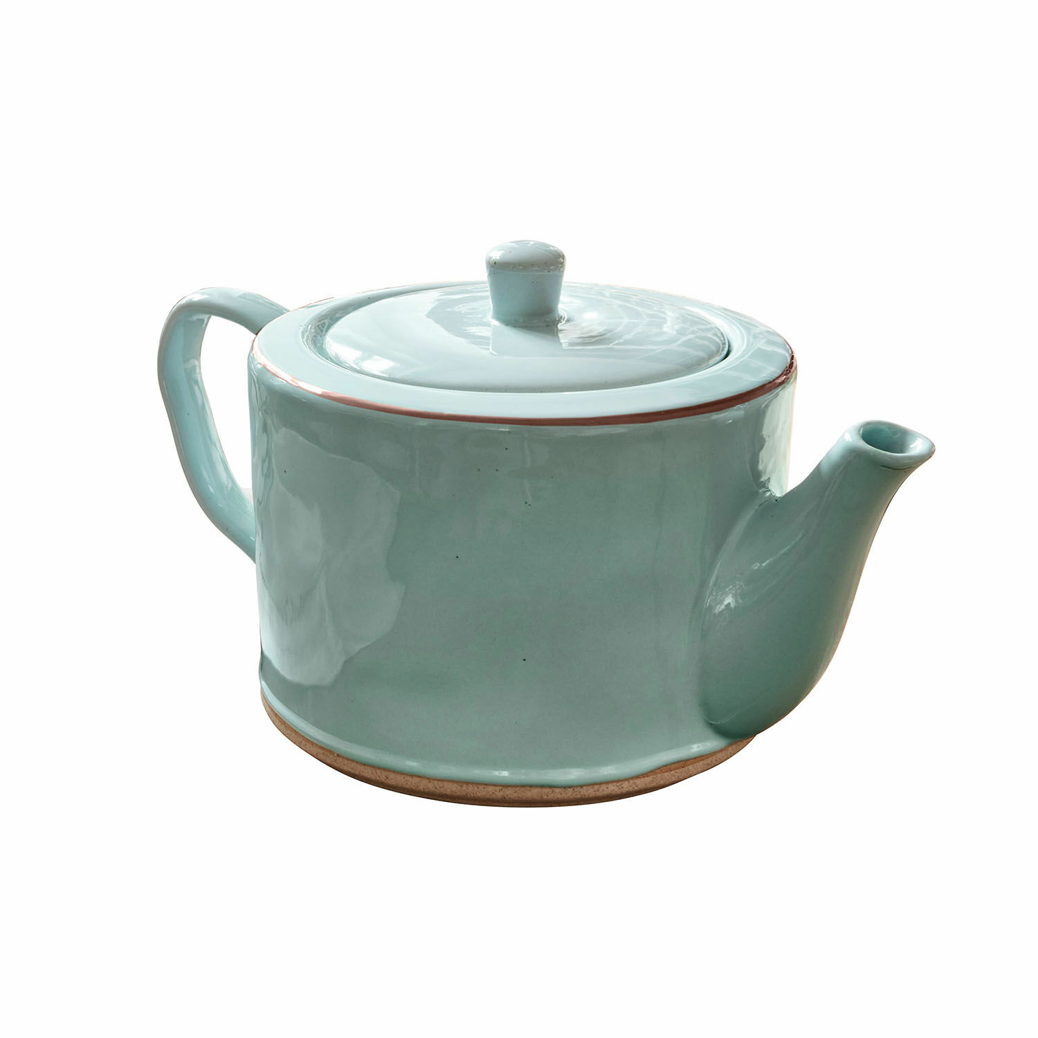 turkusowy Turkusowy ceramiczny imbryk do herbaty Biarritz o klasycznym kształcie, idealny do kuchni