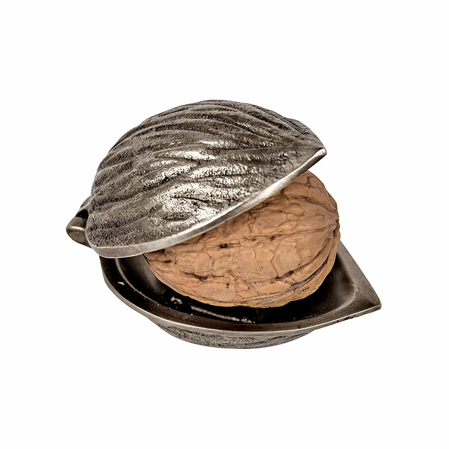 Antycznosrebrny orzechowy łamacz Swansea z metalu, praktyczny i dekoracyjny do kuchni