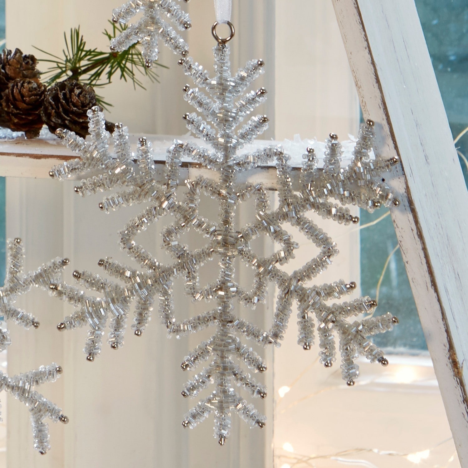 Świąteczna zawieszka, zestaw 5 szt. Snowflake