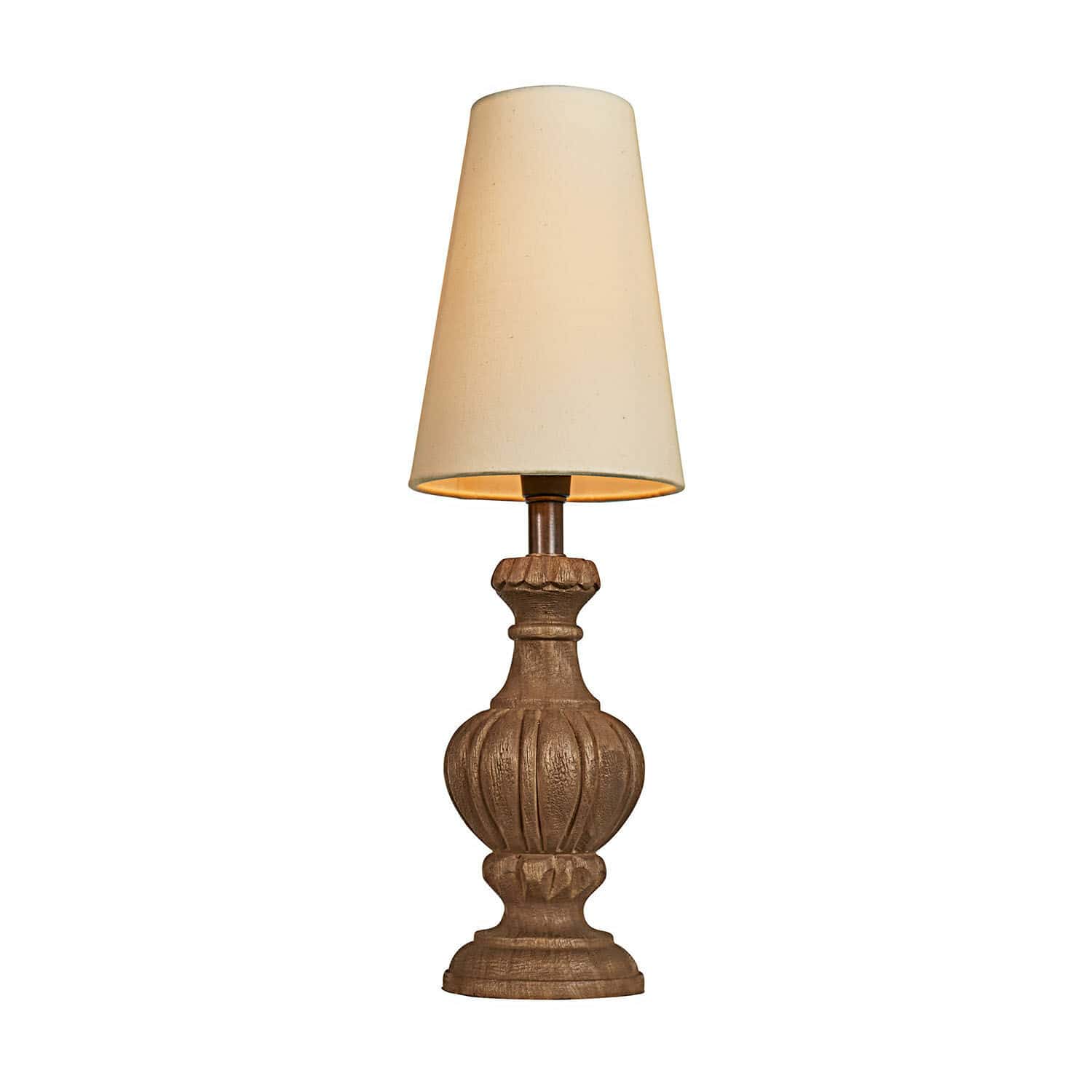 Lampa stołowa Airoux Lampka stołowa z drewnianą podstawą i kremowym abażurem, dekoracyjny element oświetlenia do salonu