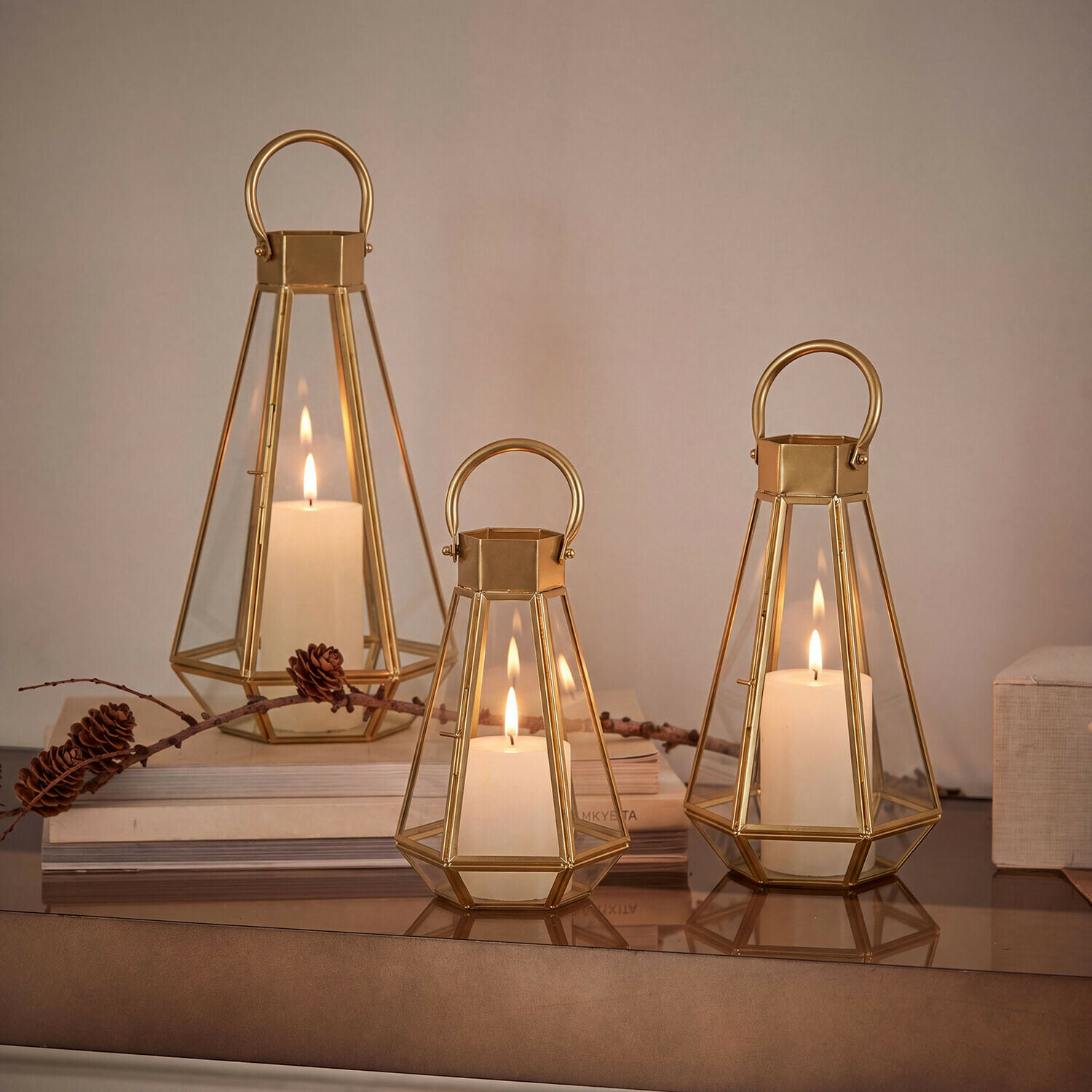 Lampion, zestaw 3 szt. Raqvane