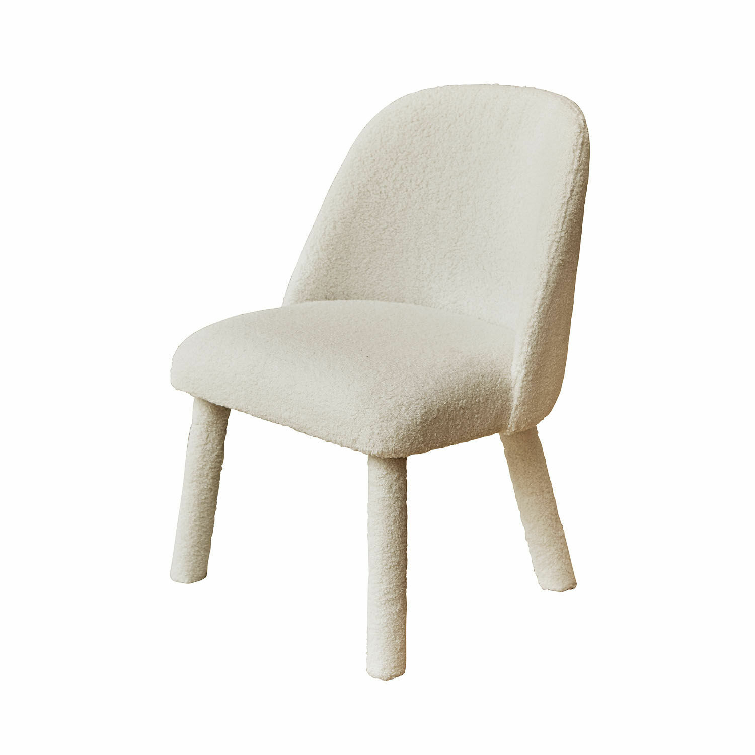Krzesełko dziecięce Ivrielle Krzesło tapicerowane w kremowym kolorze z miękkiego materiału, nowoczesny design do salonu