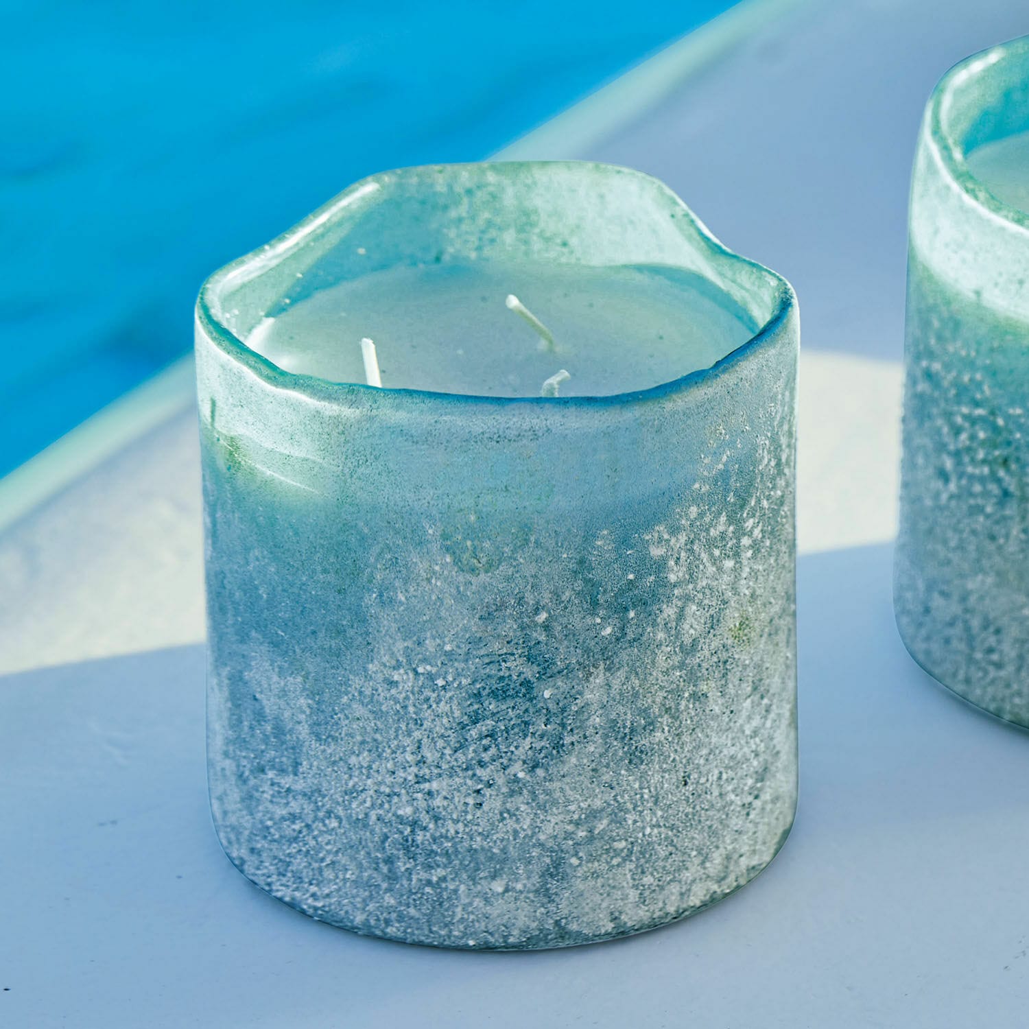 Świecznik ze świecą, zestaw 2 szt. Caladia