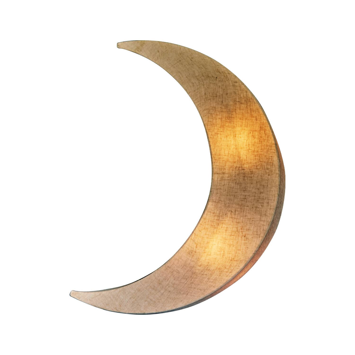 Lampa ścienna Jollymoon Lampka w kształcie księżyca z beżowego materiału, dekoracyjna lampa nocna do sypialni