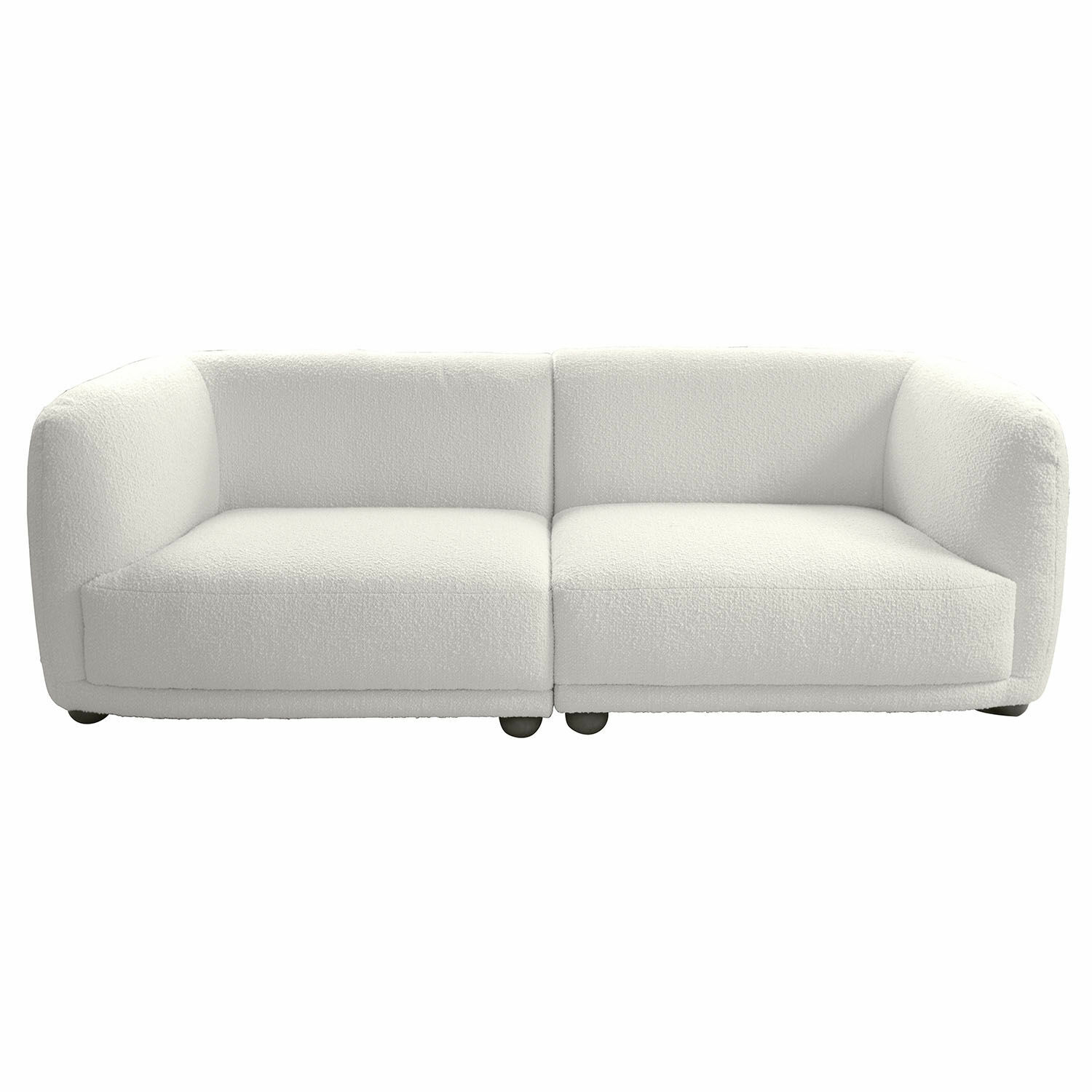 kremowy Nowoczesna sofa Scintillique w kremowym kolorze z miękkiej tkaniny, idealna do salonu