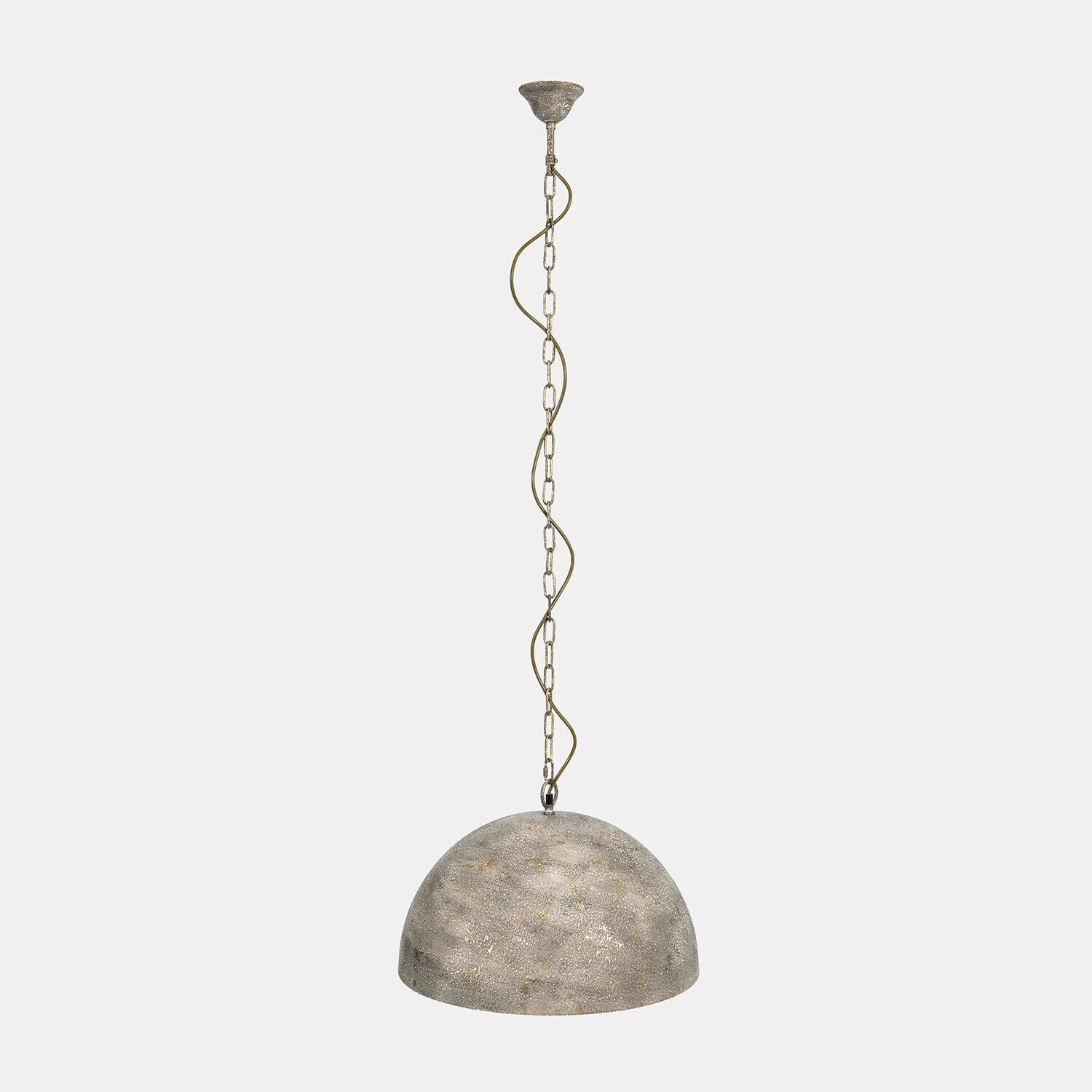 Lampa wisząca Ashton Wisząca lampa z metalowym kloszem w kolorze postarzanego brązu z ciepłym, złotym wnętrzem