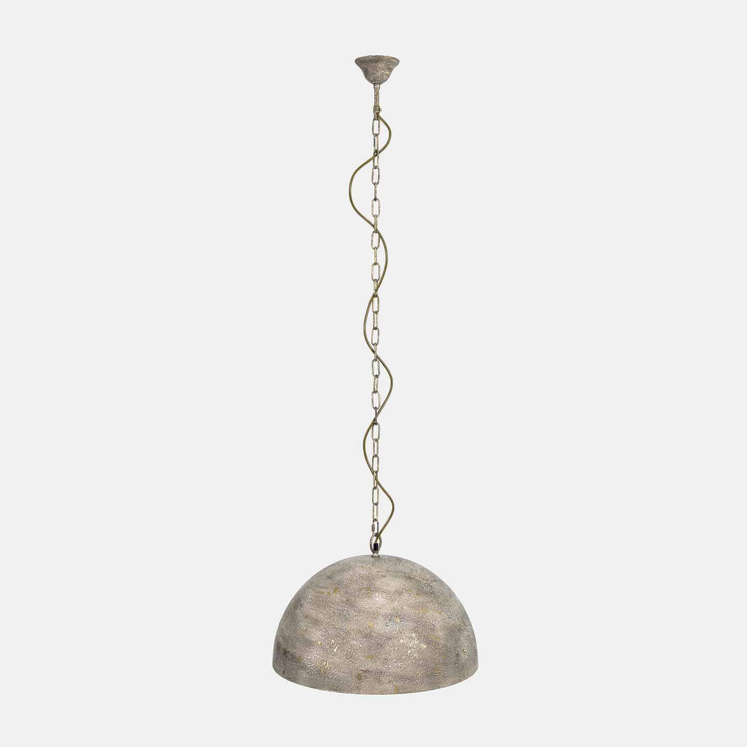 Lampa wisząca Ashton Wisząca lampa z metalowym kloszem w kolorze postarzanego brązu z ciepłym, złotym wnętrzem