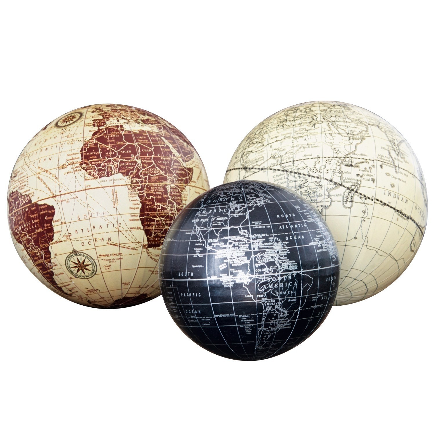 Kule dekoracyjne, zestaw 3 szt. World