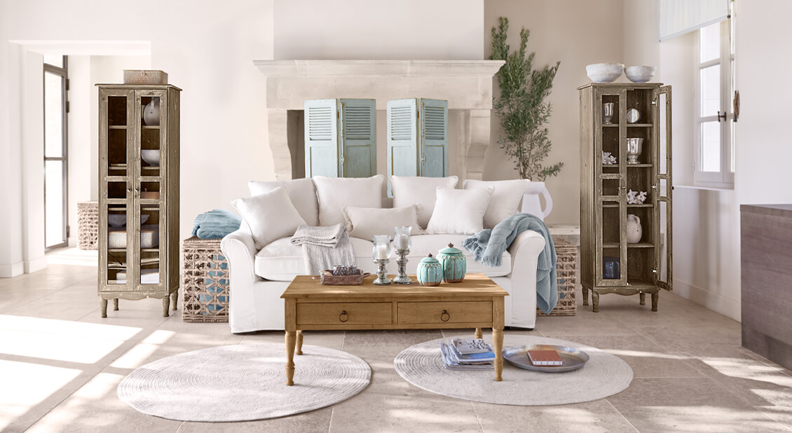 Sofa w nadmorskim klimacie