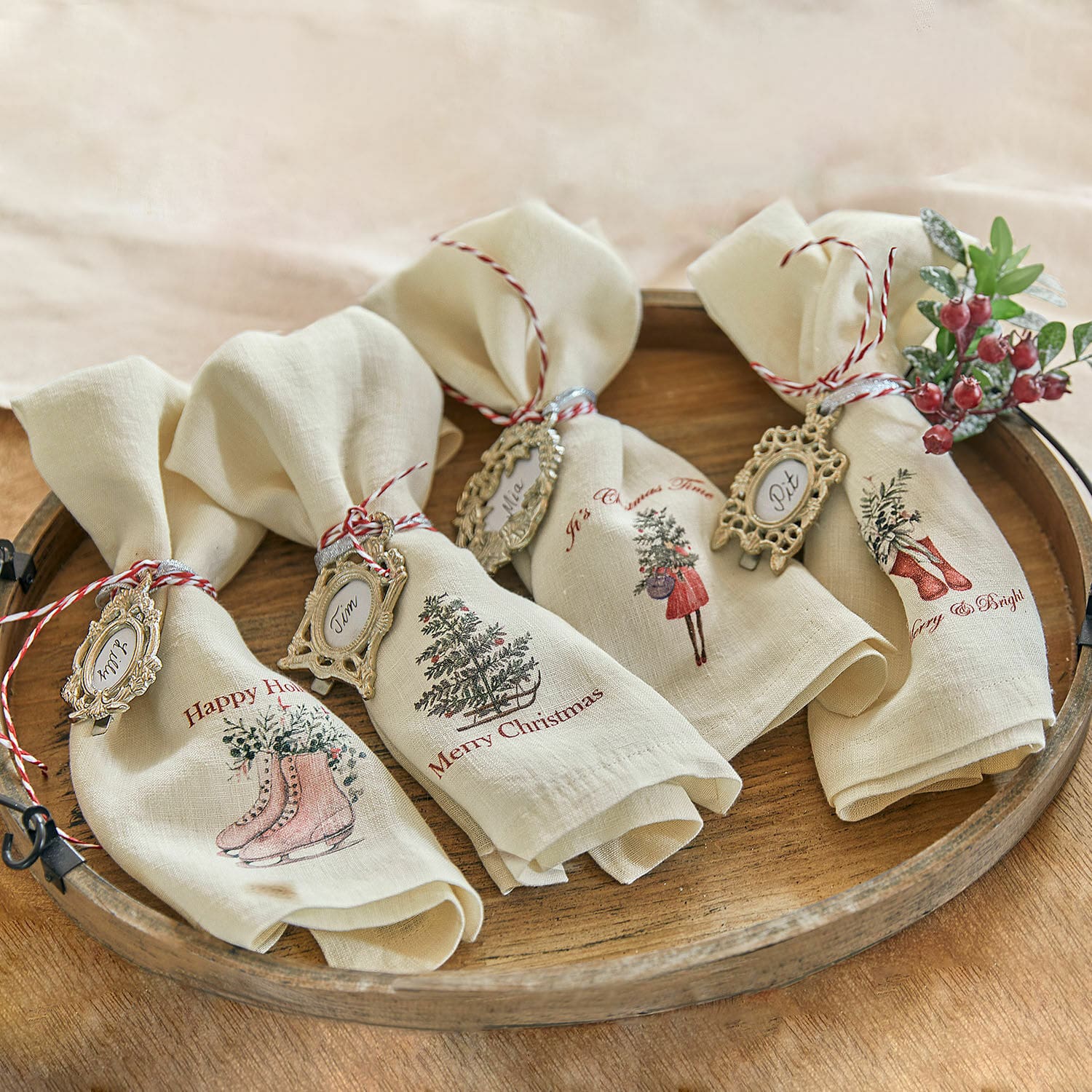 Serwetka, zestaw 4 szt. Merry & Bright