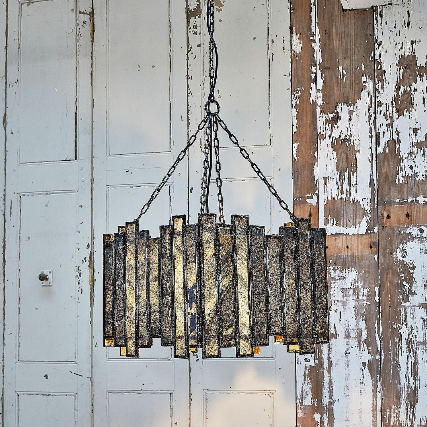 Lampa wisząca Miraneth Wisząca lampa z metalu i szkła w czarnym kolorze z ciepłym światłem, styl industrialny
