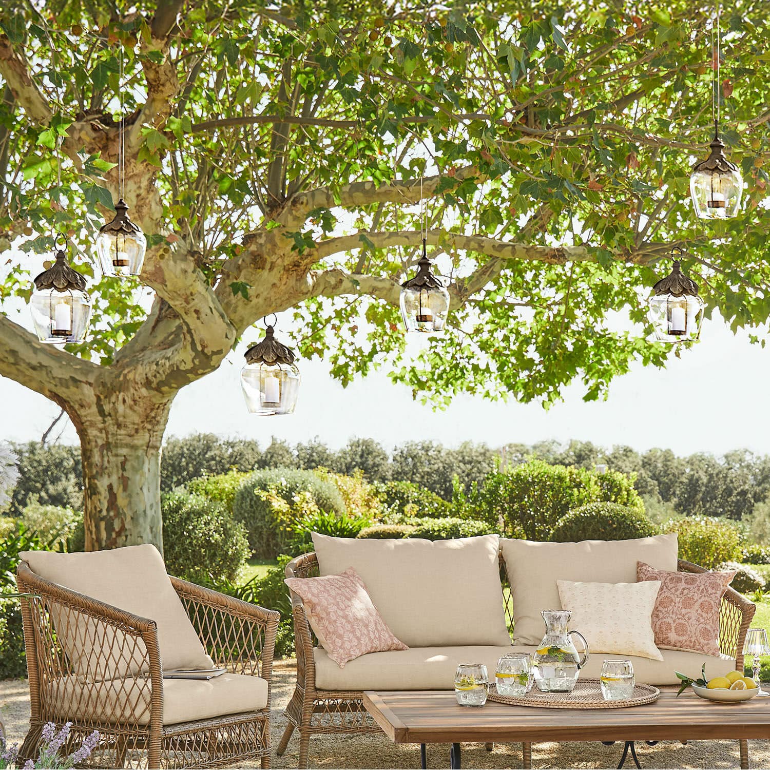 Latarnia wisząca, zestaw 2 szt. Tourillan