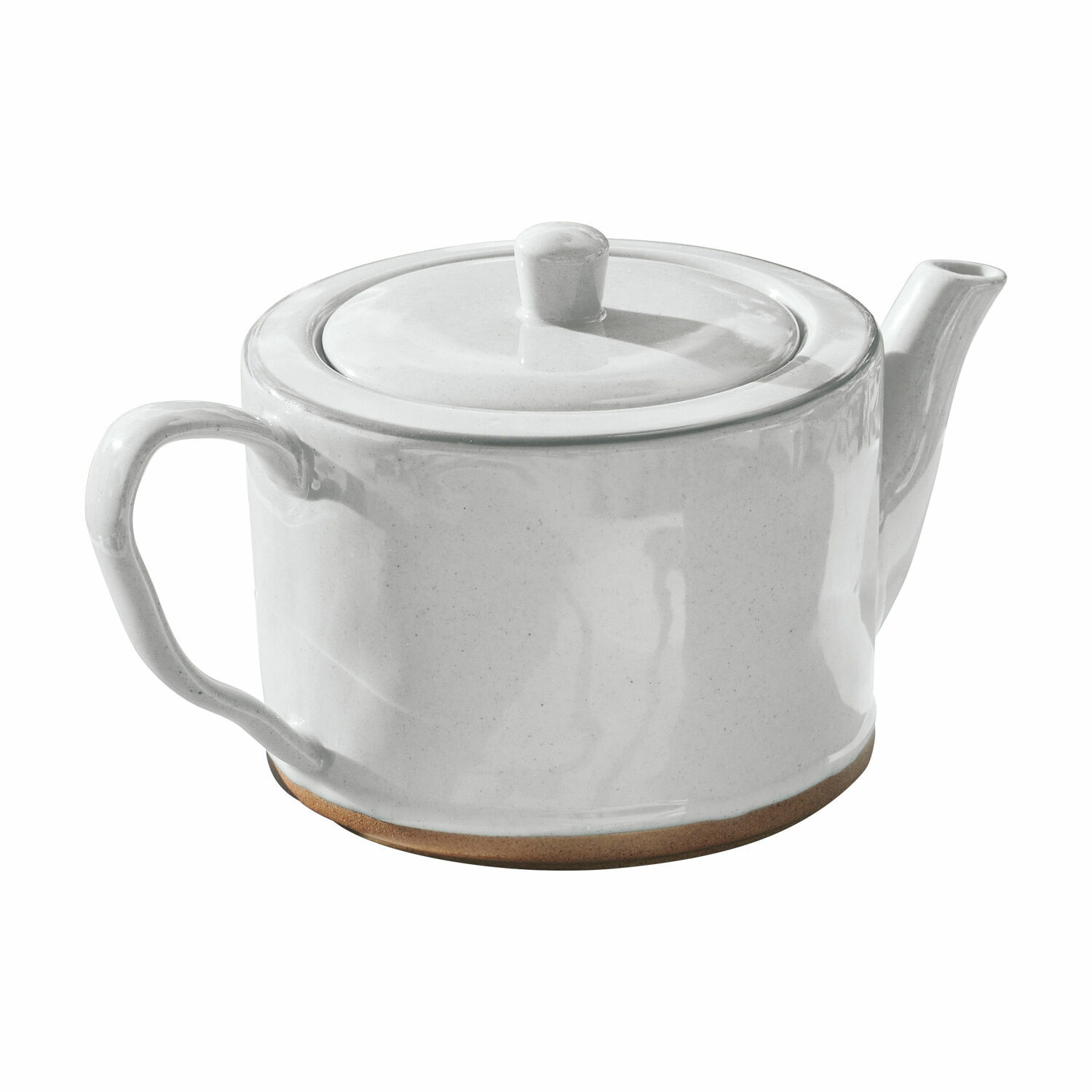 biały Biała ceramiczna czajniczek do herbaty z pokrywką i uchem, klasyczny design do kuchni
