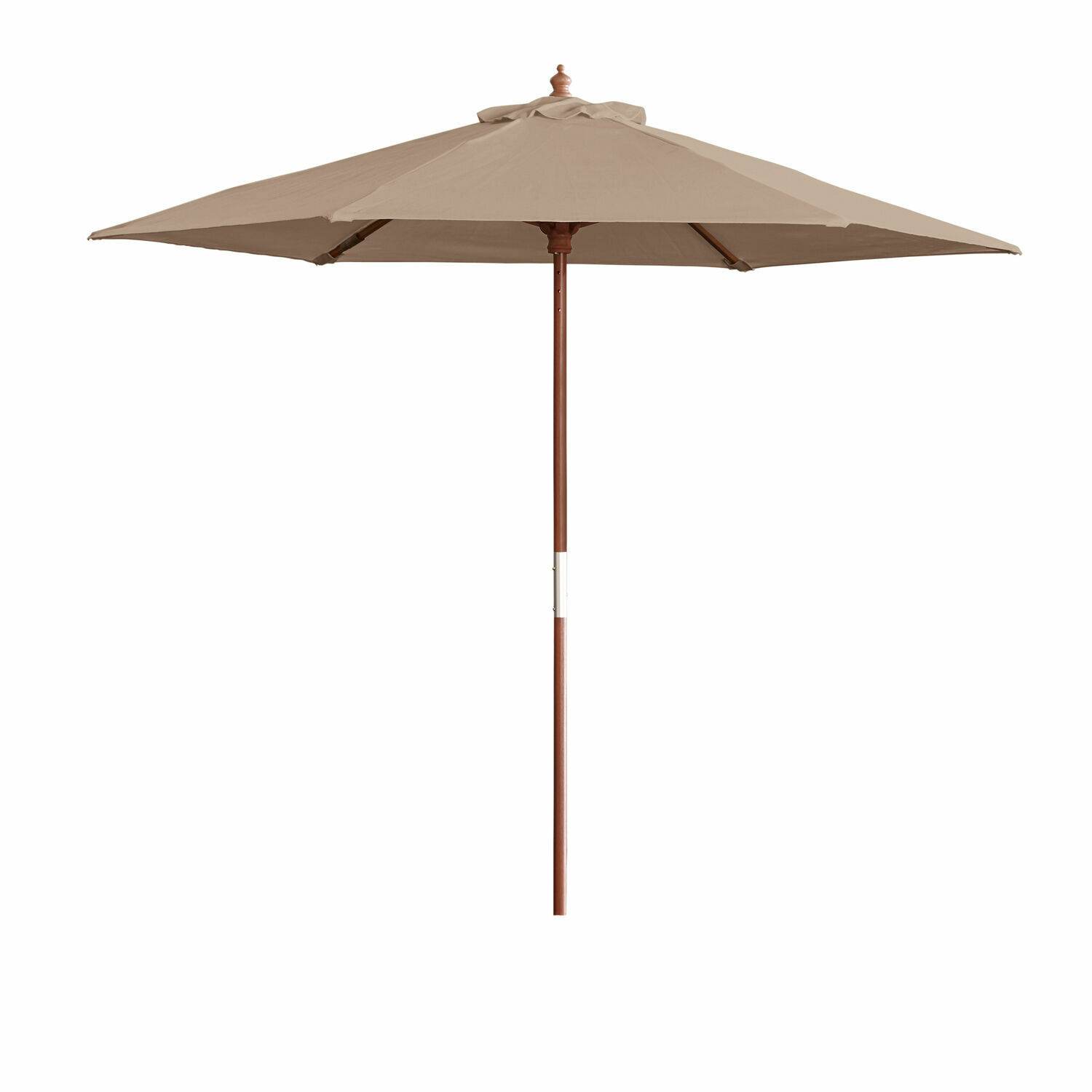 Parasol słoneczny Enfield Beżowy parasol ogrodowy z drewnianym stelażem, idealny na taras i do ogrodu