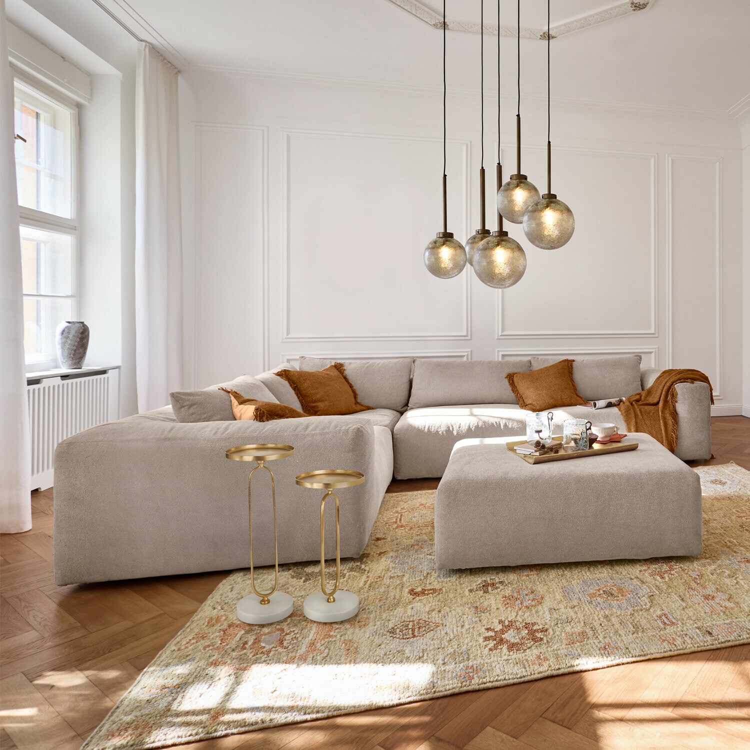 Sofa modułowa z podnóżkiem Northcombe