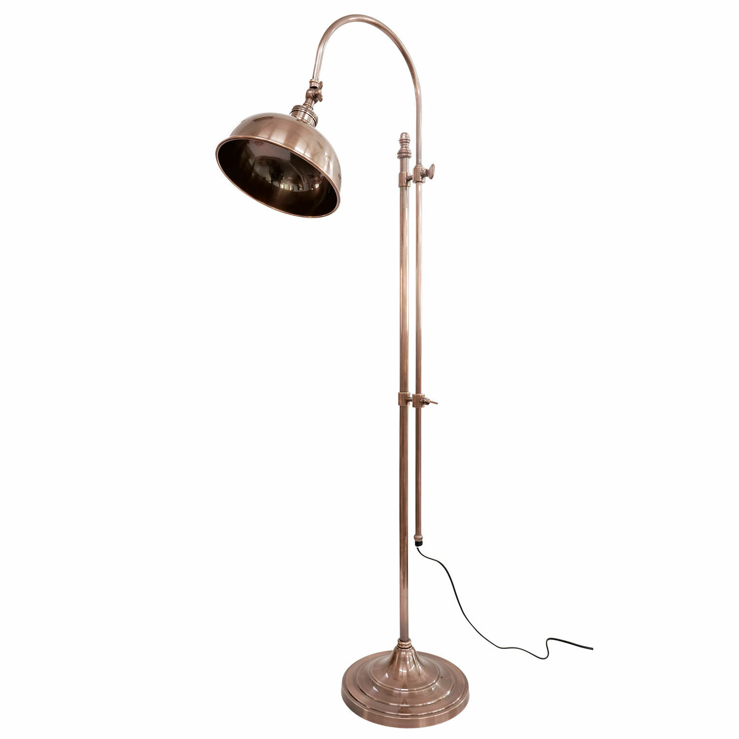 miedź Lampa podłogowa Conway z miedzi, metalowa, miedziany kolor, styl industrialny do salonu