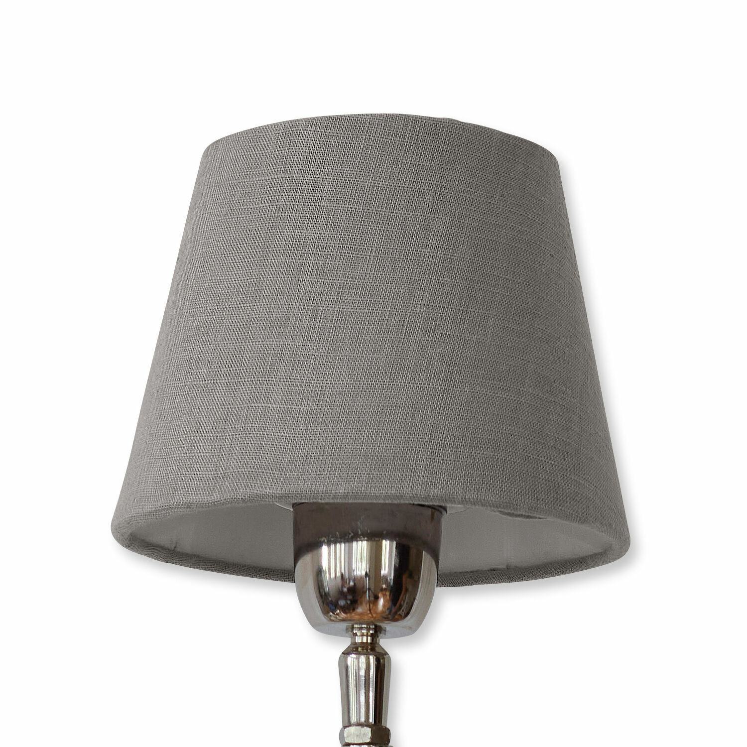 taupe Klasyczny abażur z tkaniny w kolorze taupe na lampę stołową, elegancki dodatek do wnętrz