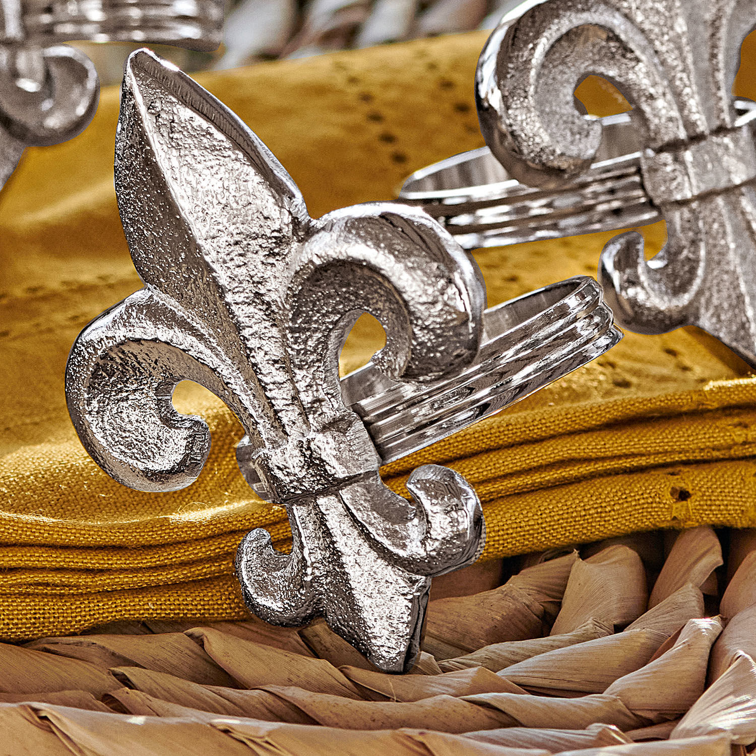 Obrączka na serwetki, zestaw 4 szt. Fleur De Lis