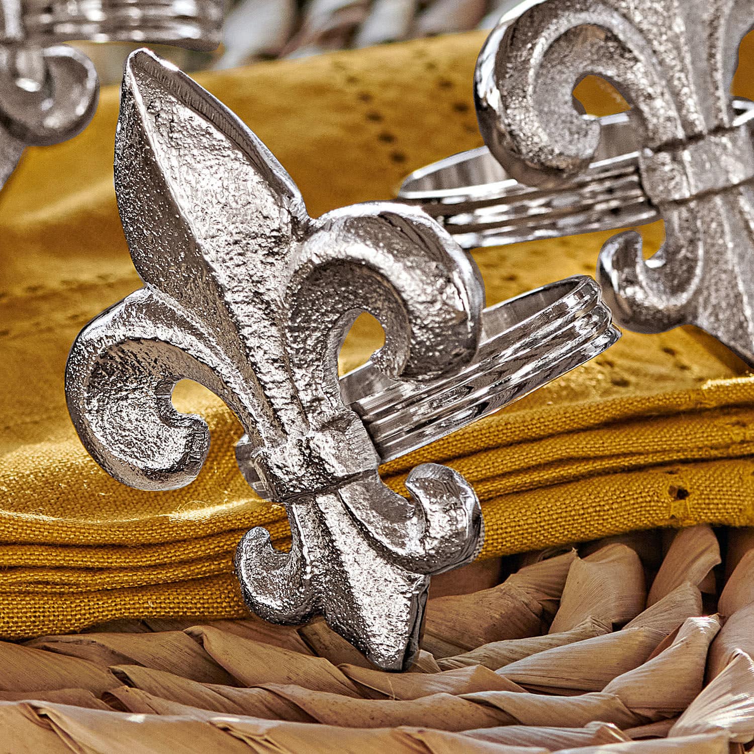 Obrączka na serwetki, zestaw 4 szt. Fleur De Lis