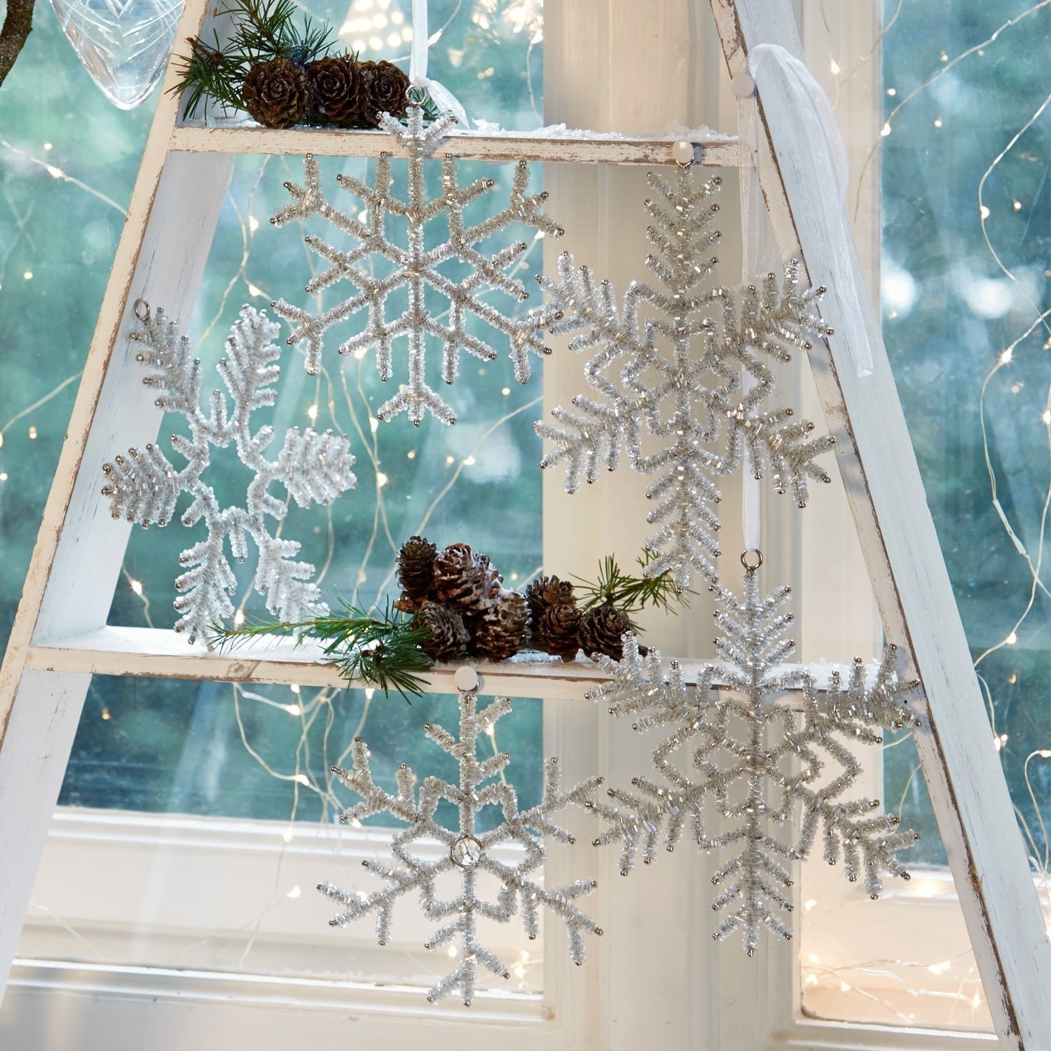 Świąteczna zawieszka, zestaw 5 szt. Snowflake