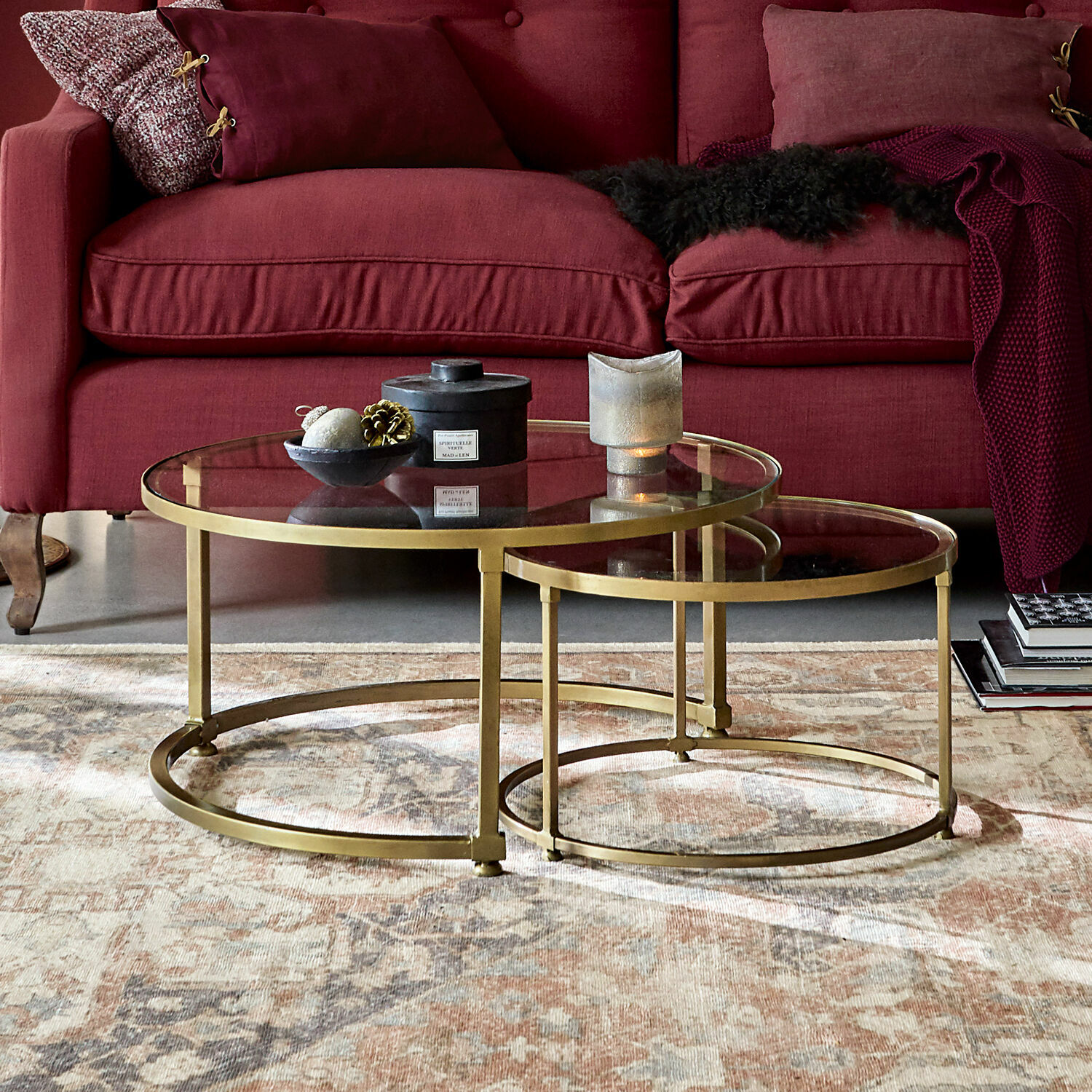 Stolik kawowy, zestaw 2 szt. Caraman