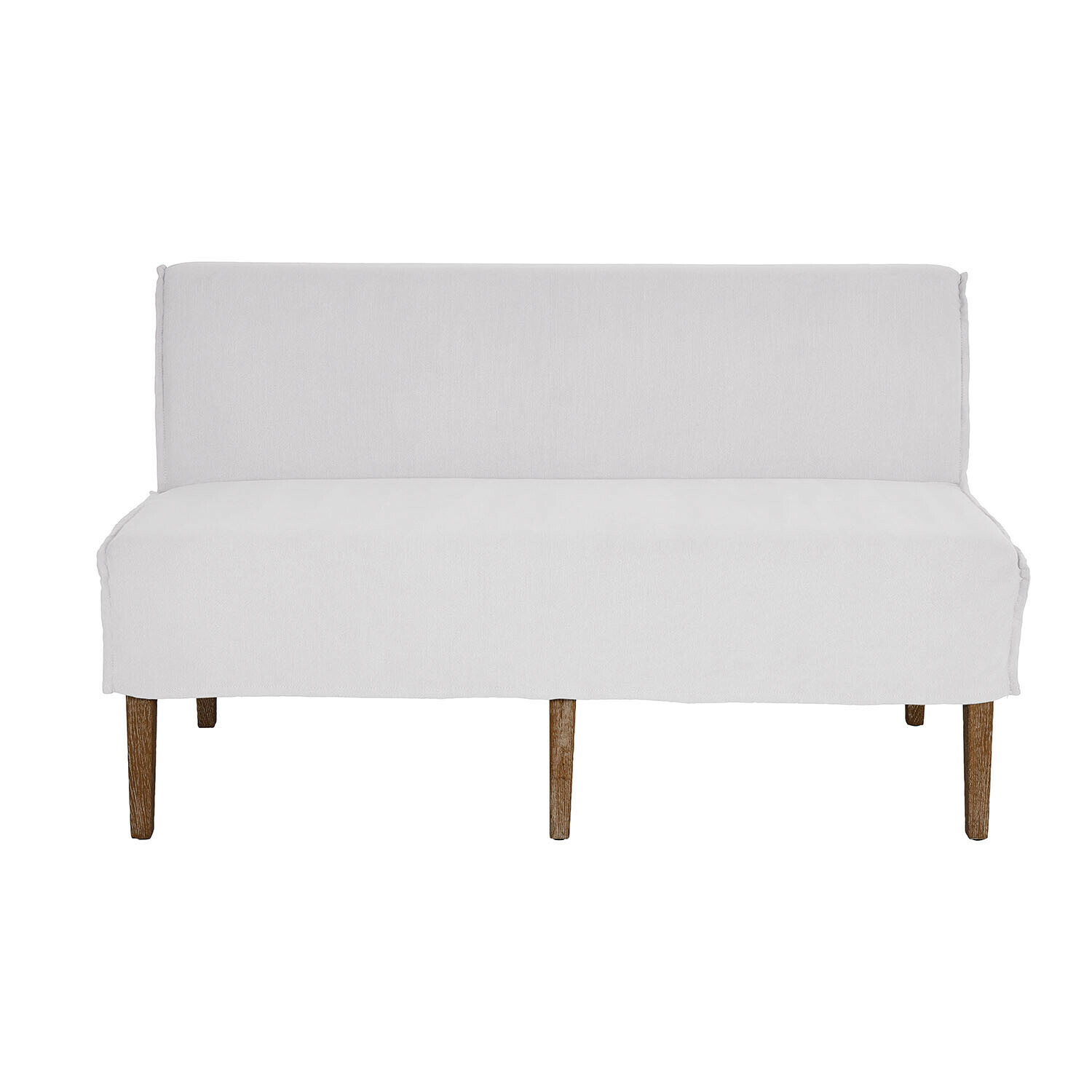 kremowy Kremowa sofa kuchennego stylu z drewnianymi nogami, wygodne siedzisko i oparcie
