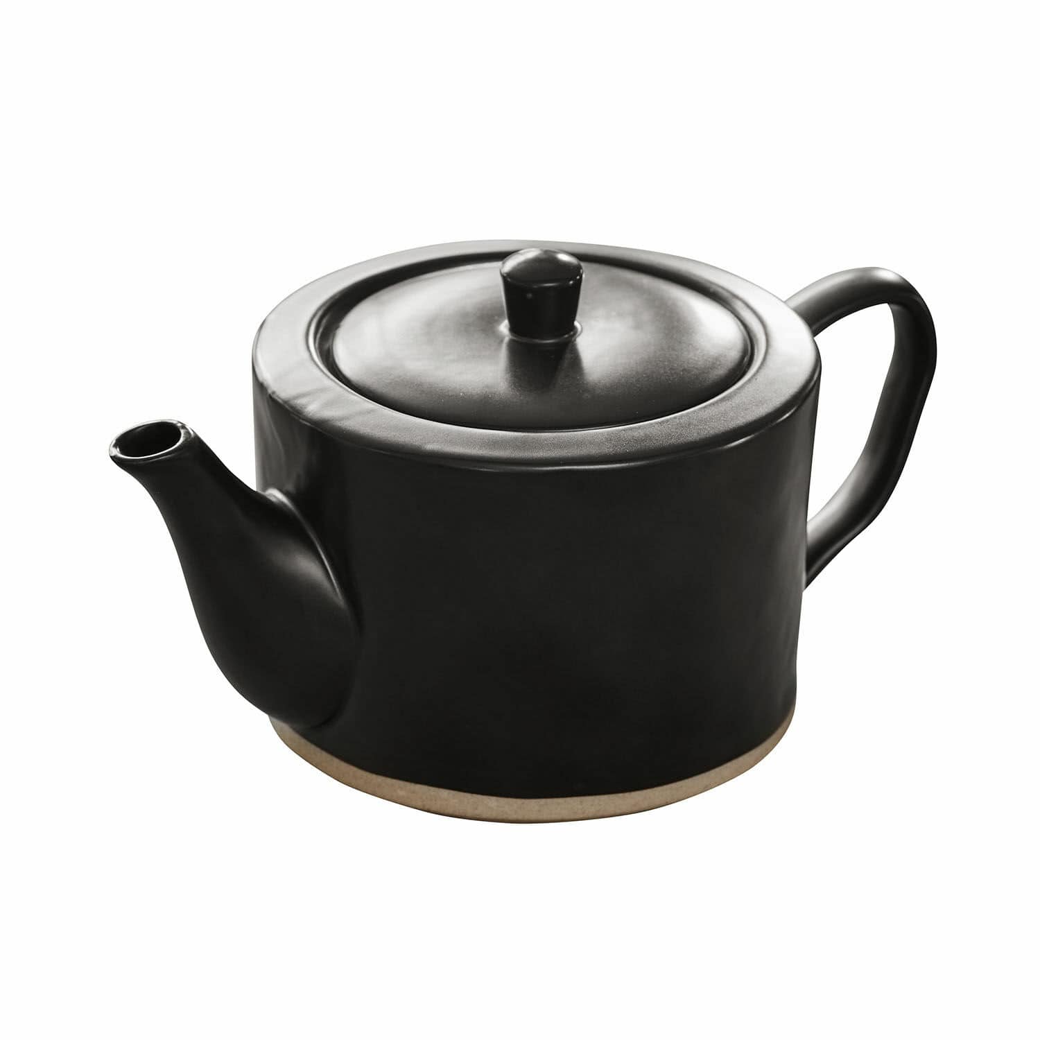 Dzbanek na herbatę Biarré Czajnik ceramiczny w czarnym kolorze z pokrywką i uchwytem, idealny do herbaty i kawy