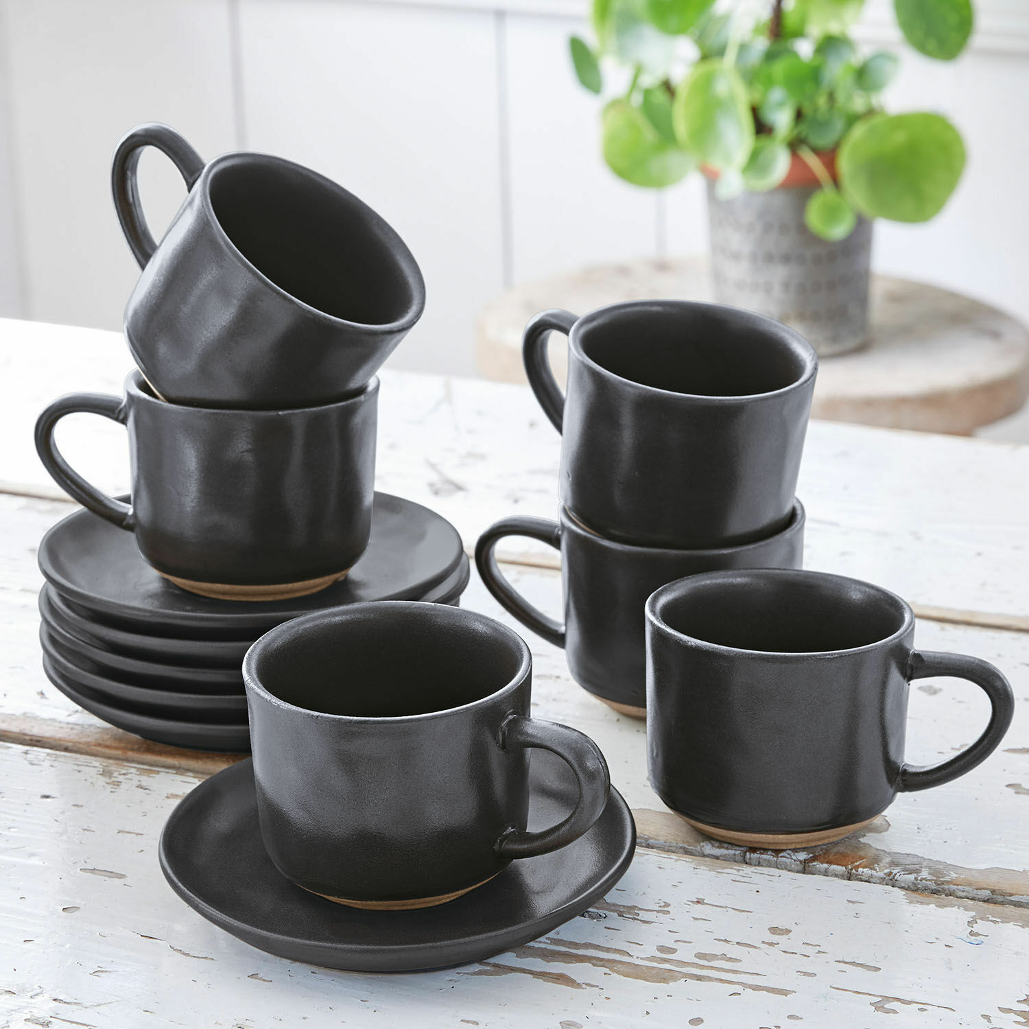 Filiżanka do espresso ze spodkiem, zestaw 6 szt. Biarré