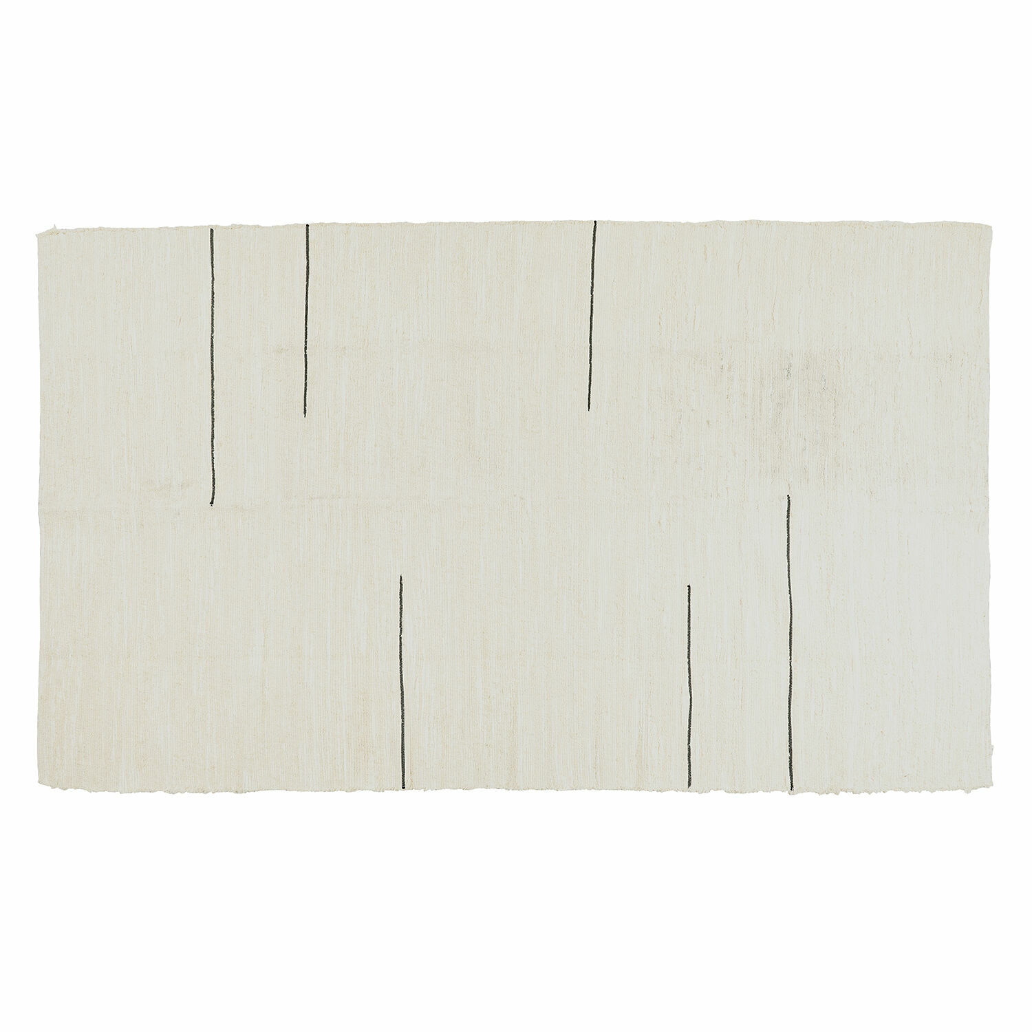 Dywan Avatele Beżowy dywan z cienkimi czarnymi liniami, wykonany z naturalnego materiału, minimalistyczny design