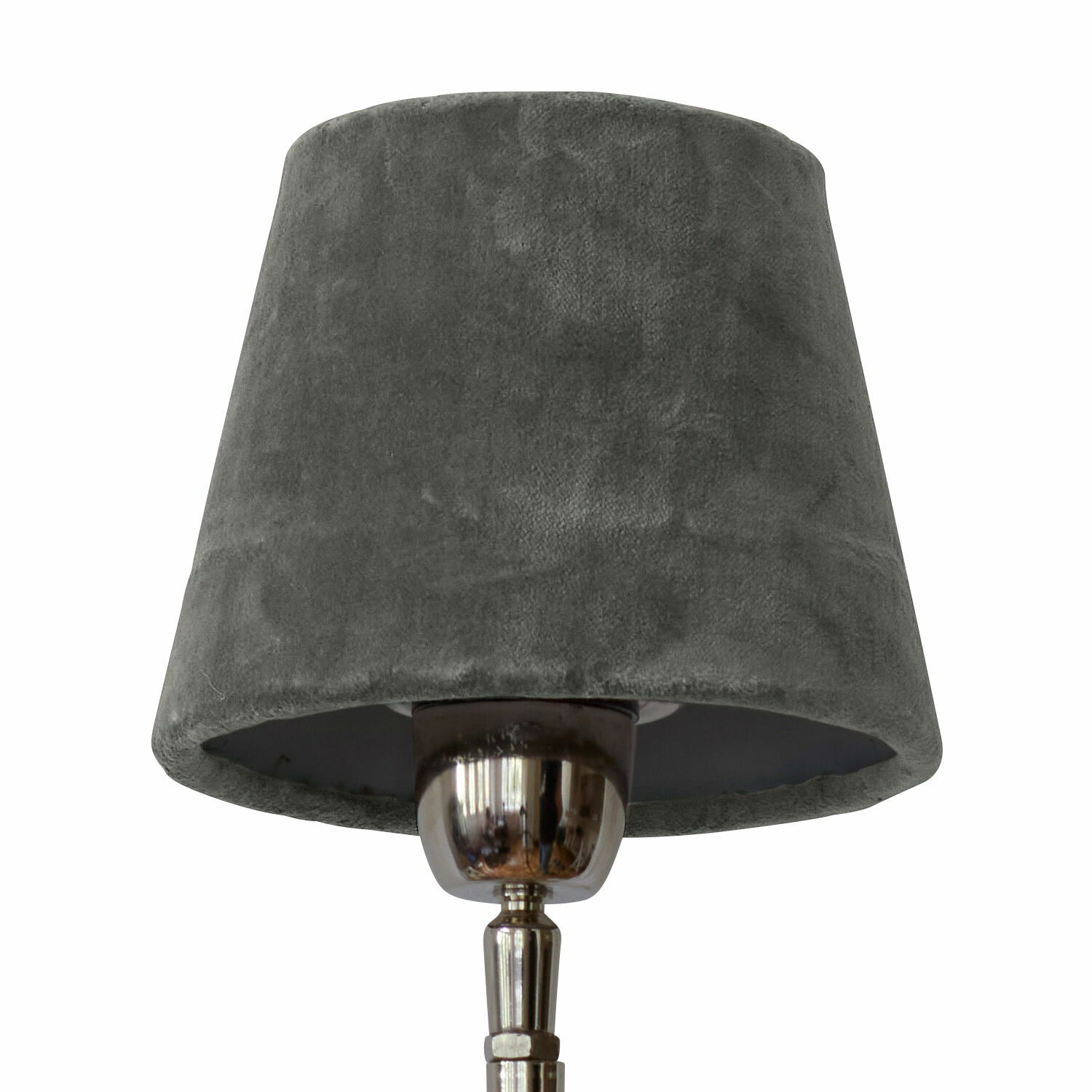 szary Szary abażur z miękkiego materiału do lampy stołowej, nowoczesny design oświetlenia wnętrz