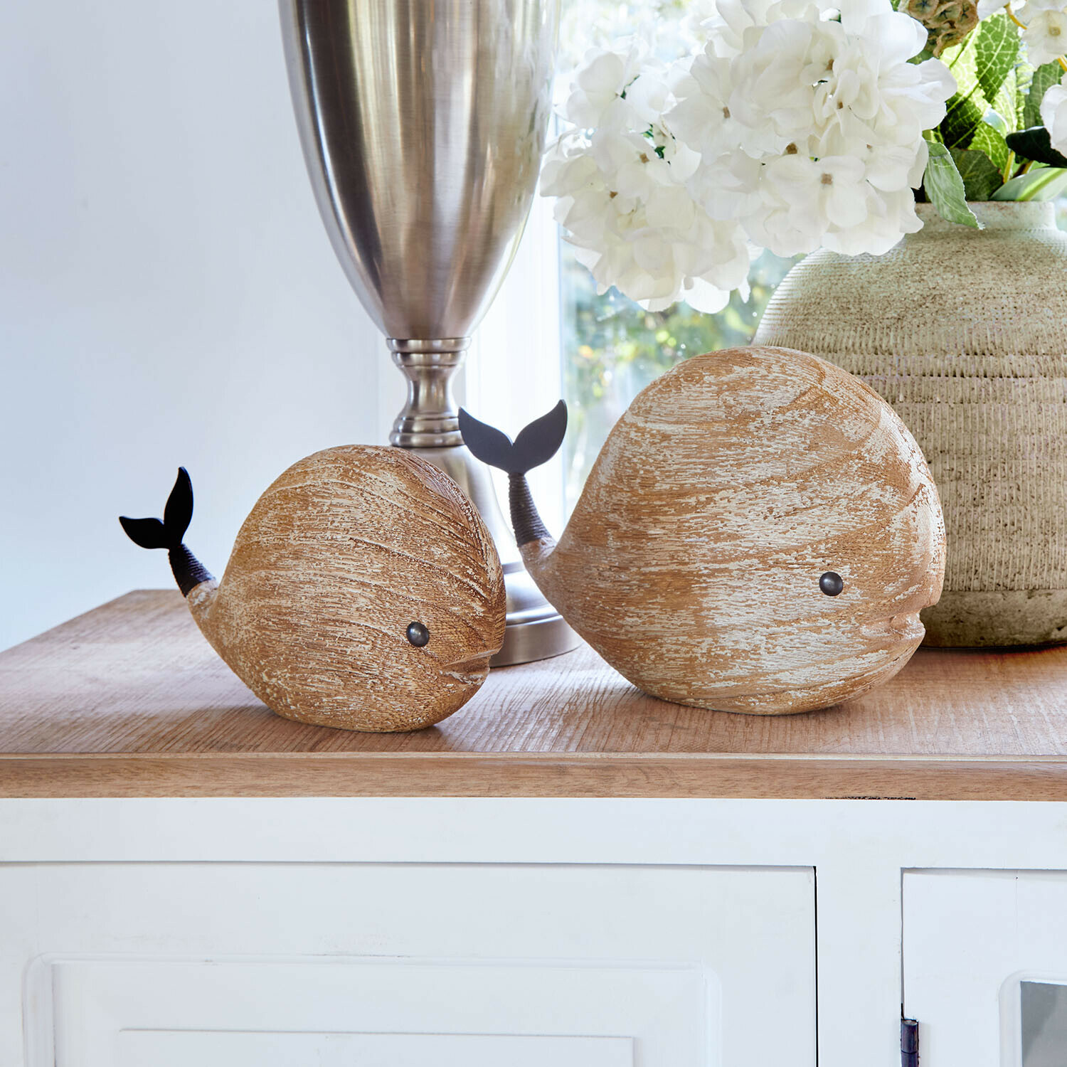 Dekoracja w kształcie wieloryba, zestaw 2 szt. Brisdon