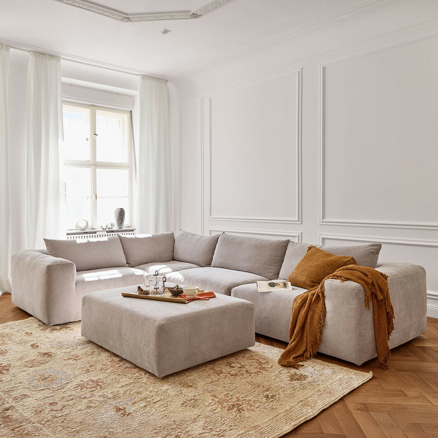 Modulsofa mit Hocker Northcombe