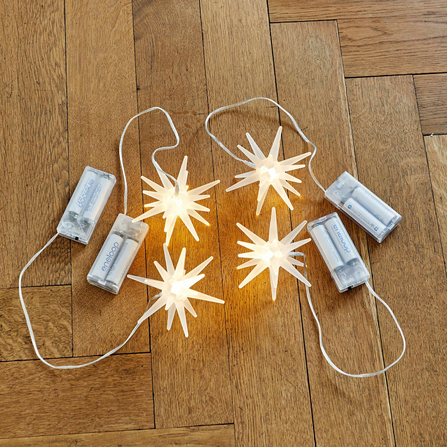 Gwiazda z lampkami LED, zestaw 4 szt. Ciseau