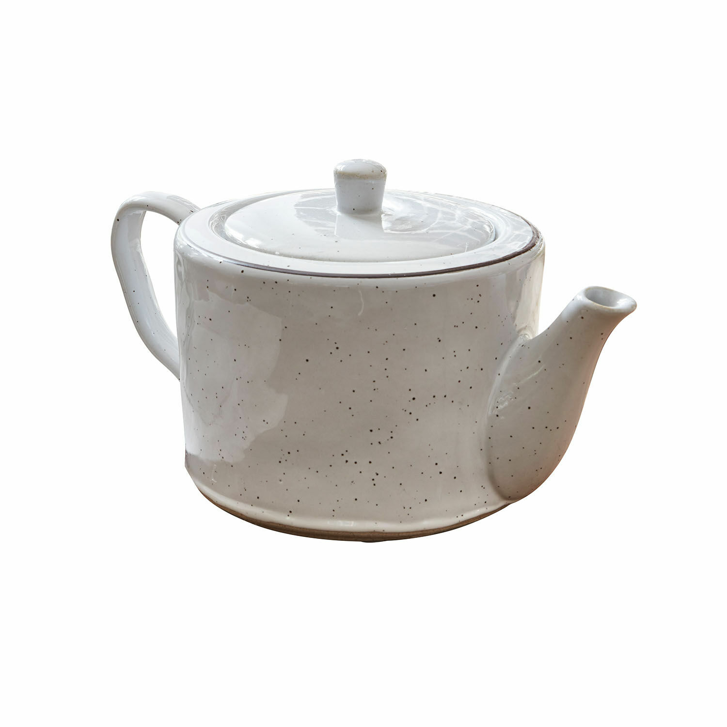 Dzbanek na herbatę Biarré Biała ceramiczna czajniczek z pokrywką i czarnymi plamkami, klasyczny design do herbaty